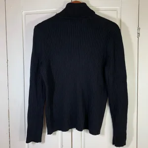 Talbots Womens Black Ribbed‎ Turtleneck Sweater Button Cuff Cotton Blend Size L thumbnail 8