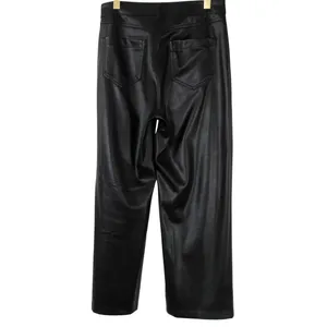 Old Navy Faux Black Leather High Rise Wide Leg Pants Size 8 thumbnail 4