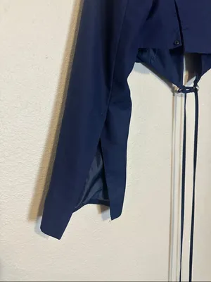 Revolve Lioness Miami Vice‎ Cropped Wrap Blazer Tie Waist Navy Y2K Size XS thumbnail 6