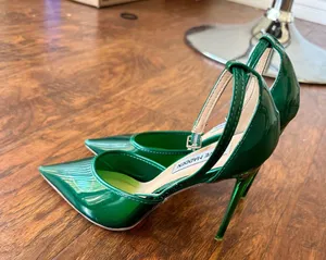 Steve Madden Emerald Green translucent see through high heels thumbnail 1