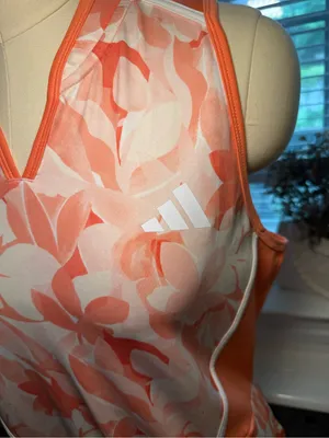 Adidas Sleeveless Coral Floral V-Neck Active Dress thumbnail 2