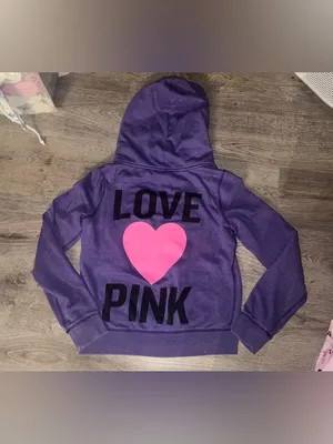PINK Victoria’s Secret OLD PINK Vintage Y2K STYLE 2011 purple hooded jacket thumbnail 2
