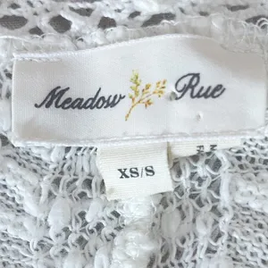 Meadow Rue Anthropology White Crochet Top‎ Size XS/S EUC thumbnail 8