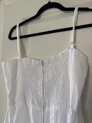 Reformation White Midi Dress thumbnail 4