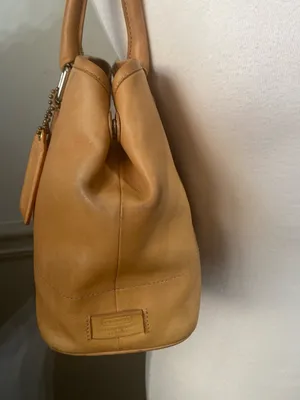 Vintage Coach Hampton Tote / Tan Leather Satchel from 2001 thumbnail 5