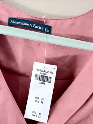 Abercrombie & Fitch Dusty Rose Satin Wrap Blouse thumbnail 2