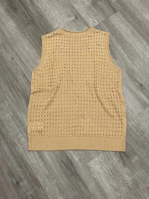 Tan knit Vest Tank Up/Camis thumbnail 4