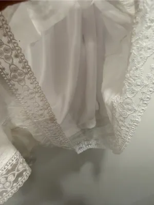 Altar’d State White Lace Ruffle Romper Taite-AS Smocked Off Shoulder Small thumbnail 3