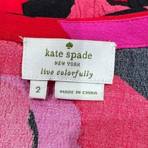 Kate Spade Deco Rose Peplum Top in Orient Red Women’s 2 thumbnail 5