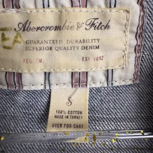 Abercrombie & Fitch Size Small‎ Blue Denim Jacket 3/4 Sleeves Button Up thumbnail 13