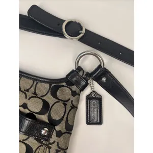 Coach Penelope F15513 Signature Y2K Turnlock Crossbody Shoulder Bag Black thumbnail 9