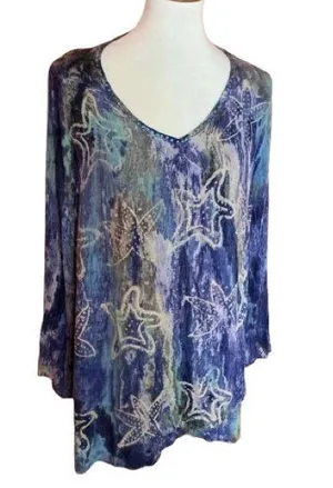 Charlie Paige Boho hippie chic tie dye stars tunic thumbnail 1