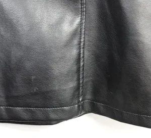 Vintage Faux Vegan Black Leather Jacket Blazer thumbnail 16