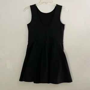 Black Athletic Tennis Dress XS Built In Shorts Active Mini Dress thumbnail 3