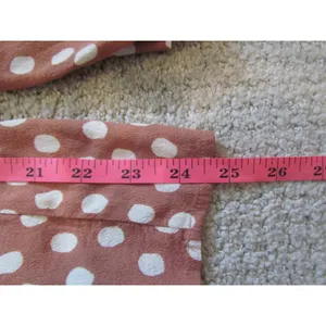 Abercrombie & Fitch Jumpsuit XS Mauve Polka Dot Halter Wide Leg Boho Summer thumbnail 3