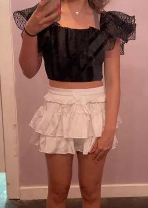 White Ruffle Skirt thumbnail 3