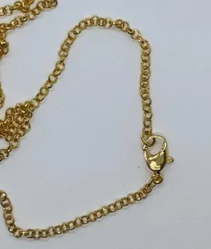 Gold-Tone Rhinestone Iridescent Pendant Necklace thumbnail 7