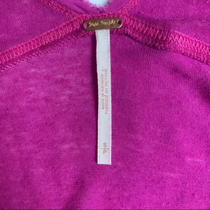 Free People New Vibes Tank Top Pink Small S Lightweight Embellished Boho NWT thumbnail 11