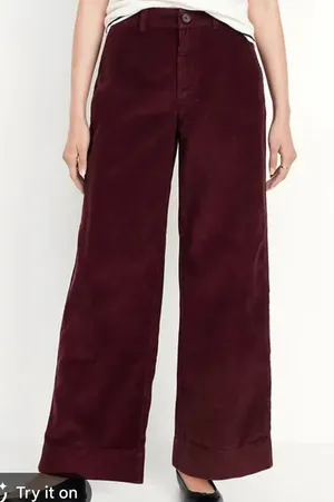 Old Navy high rise corduroy wide leg pant size 12 thumbnail 1