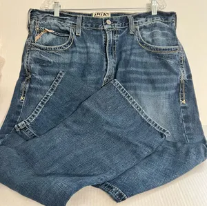 Ariat Straight M5 Men's Blue Jeans thumbnail 1