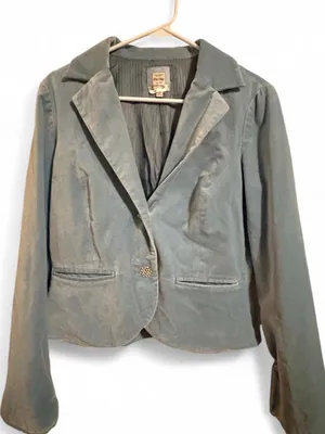 Old Navy Women’s Tailored Velvet Jacket - Lt Blue Sz M thumbnail 1