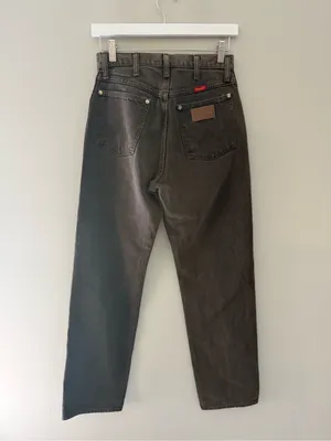 Vintage Wrangler 14MWZ Brown High Rise Jeans Women 7x34 Made USA thumbnail 5
