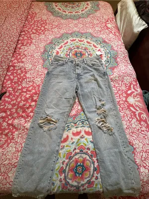 NWT Free People Bren Boyfriend Distressed Jeans thumbnail 3