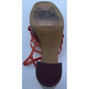 Vince Camuto Women’s Size 7 Multi Ties Strap Woven Platform heels ORANGE thumbnail 8
