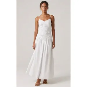 New O.P.T Soraya Ruching Drop Waist Romantic Honeymoon Bridal Resort Maxi Dress thumbnail 8