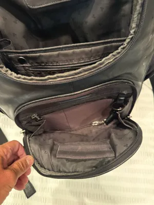 Tumi leather backpack Black thumbnail 7