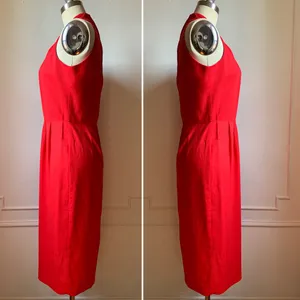 Vintage Jessica Howard Red Sleeveless Midi Dress thumbnail 8