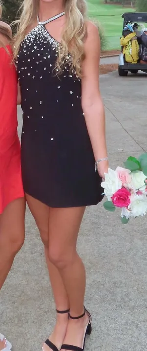 Miss rosier mini black dress Gems thumbnail 1