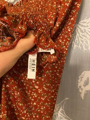 Shein Red Floral Patterned Long Sleeve Top thumbnail 5