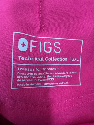 Figs High Waisted Zamora Jogger Scrub Pants in Shocking Pink Size 3XL thumbnail 4