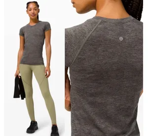 Lululemon swiftly tech short sleeve grey sage/dark olive thumbnail 3