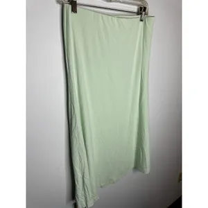 NWT OGL Move Mint Sage Light Green Flowy A-Line Maxi Midi Skirt Women Medium thumbnail 4