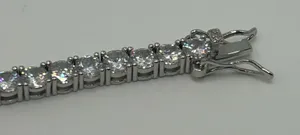 Kay Jewelers Moissanite Tennis Bracelet Silver 5mm 9 Inch Brand New VVS1 Crazy Shine No Pass thumbnail 1