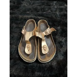 BIRKENSTOCK Gizeh Rose Gold Birko-Flor SANDALS Slide Thong Womens Sz 37 US‎ 6 thumbnail 2