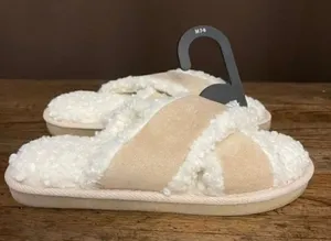 Alfani Crossband Faux Fur & Sherpa Slippers thumbnail 1