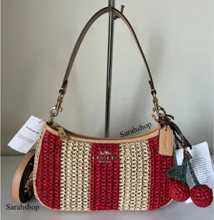 Coach Teri Shoulder Bag With Stripes And Charm thumbnail 1