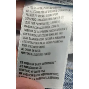 American Eagle Mom Jeans High Waisted‎ Light Wash Denim Stretch Womens 4 thumbnail 8