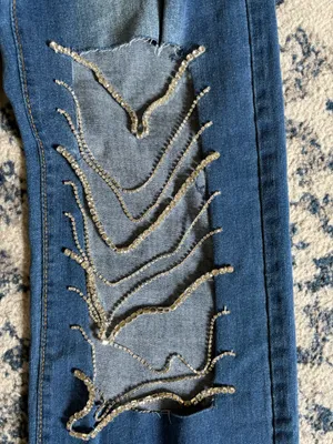 Rhinestone Jeans Blue thumbnail 4