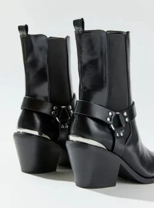 🆕 Urban Outfitters | Uo Lola Square Toe Boot | Black | Size: 8 thumbnail 3