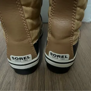 Sorel Tofino II Size‎ 5 Waterproof Winter Snow Boots Faux Fur Tan Black apres thumbnail 9