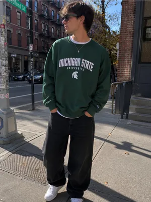 Champion Michigan State Dark Green Crewneck Sweatshirt thumbnail 2