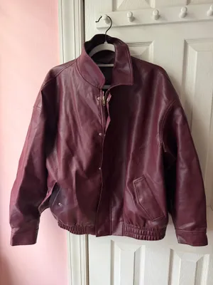 Leather Jacket Purple Size L thumbnail 3
