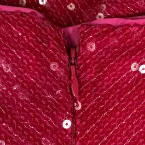 LIKELY Hot Pink Sequin Mini Dress Womens Size 0 Fuchsia Spaghetti Strap Sparkly‎ thumbnail 8