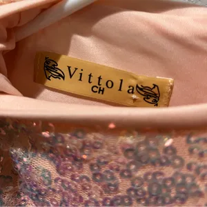 Pink Sequence Long Sleeve Dress thumbnail 4