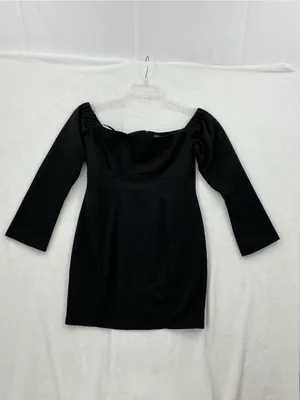 ASOS Black Off-Shoulder Mini Dress 1023 thumbnail 5