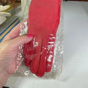 VTG Red leather gloves Madrid Manuel Pascual Moran glove maker thumbnail 4